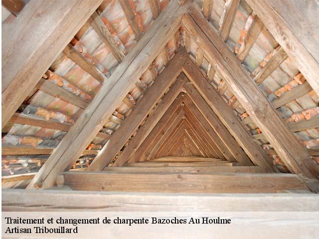 Traitement et changement de charpente  bazoches-au-houlme-61210 Artisan Tribouillard